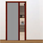 Honeycomb Folding Door No-Drilling Sliding Folding Door，Room Divider Blackout Thermal and Noise Reduce，for Bathroom(Gray,36X80IN)