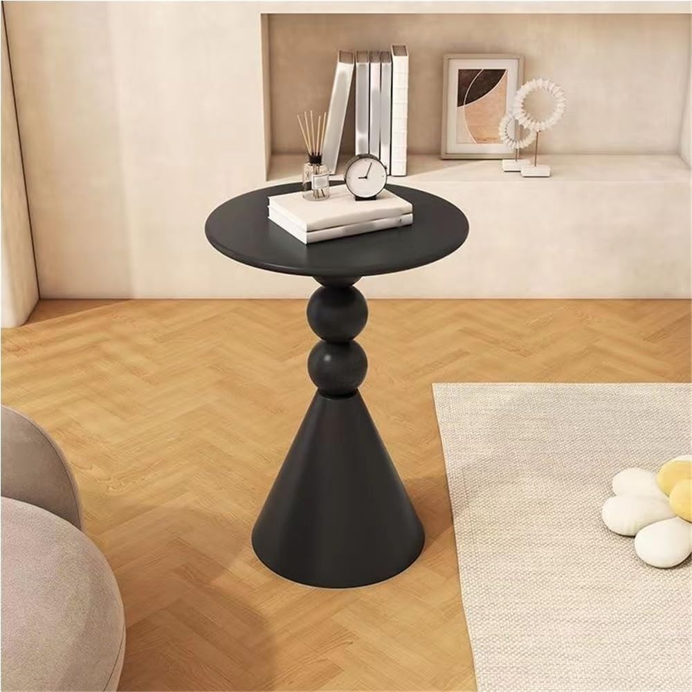 Modern Simple Side Tables, Small Apartment Creative Coffee Table, Iron Design Round End Tables, Suitable for Balcony Living Room, Bedroom Night Stand
