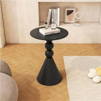 Modern Simple Side Tables, Small Apartment Creative Coffee Table, Iron Design Round End Tables, Suitable for Balcony Living Room, Bedroom Night Stand