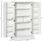41" Modern Kitchen Pantry Freestanding Storage Cabinet with Double Doors Adjustable Shelves for Living Room - White,11.8 * 23.5 * 40.8