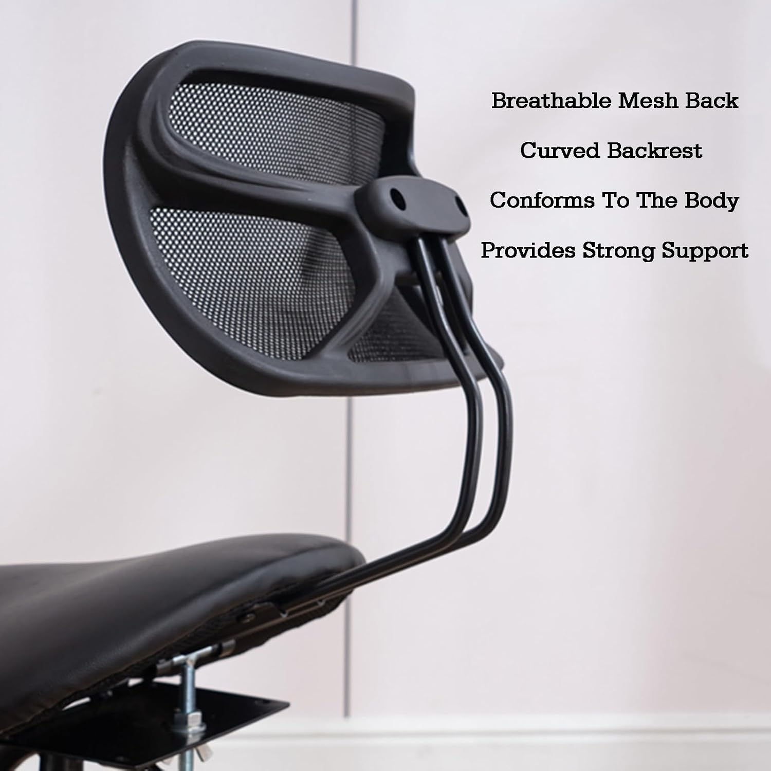 Saddle-Shaped Kneeling Chair,Ergonomic Posture Chair with Backrest and Wheels,45-60cm Adjustable Positions for Home and Office