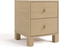 Storkcraft California 2-Drawer Nightstand, Driftwood | GREENGUARD Gold Certified Nightstand for Kids Bedroom, Premium Wood Storage with Elegant, Iconic Block Feet