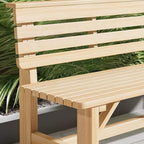 Patio Benches for Outdoors Park Chair Outdoor Bench Seat Solid Wood Back Simple Garden Benches for Outdoors