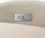 Babyletto Nami Power Recliner Glider Chair, Performance Beach Eco-Weave | GREENGUARD Gold & CertiPUR-US Certified Electronic Nursery Recliner w/ USB Ports - 270° Swivel - Water & Stain Repellent
