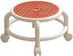 Children Rotating Rolling Stool Swivel Chair Compact Design Low Sitting Height Suitable for bedrooms Play Areas Dorm Rooms Small Living Areas, Vibrant Orange