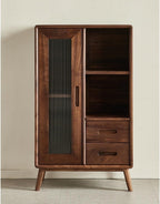 Entryway Cabinet Black Walnut Buffet Cabinet Wooden Sideboard Living Room Cabinet Dining Room Furniture Cabinet with Door Sideboard Storage Cabinet