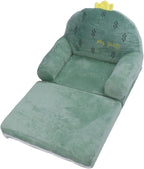 Foldable Children's Sofa Comfortable Touch Space Saving Design for Reading and Relaxing Cloth Material (2 Levels)