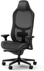 Fractal Design Refine Mesh Dark Gaming Chair - Ergonomic Office Desk Chair Functionality with 4D Adjustable Armrests, High-Back Support, Lumbar Cushion, and Breathable Mesh