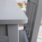 Humble Crew Kids Table and Chair Set, Toddler Activity Table with 2 Chairs for Play, Crafts, Snacks & Learning, Wooden Kids Furniture for Playroom & Bedroom, Grey