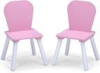Delta Children 4-Piece Toddler Playroom Set, Pink/White