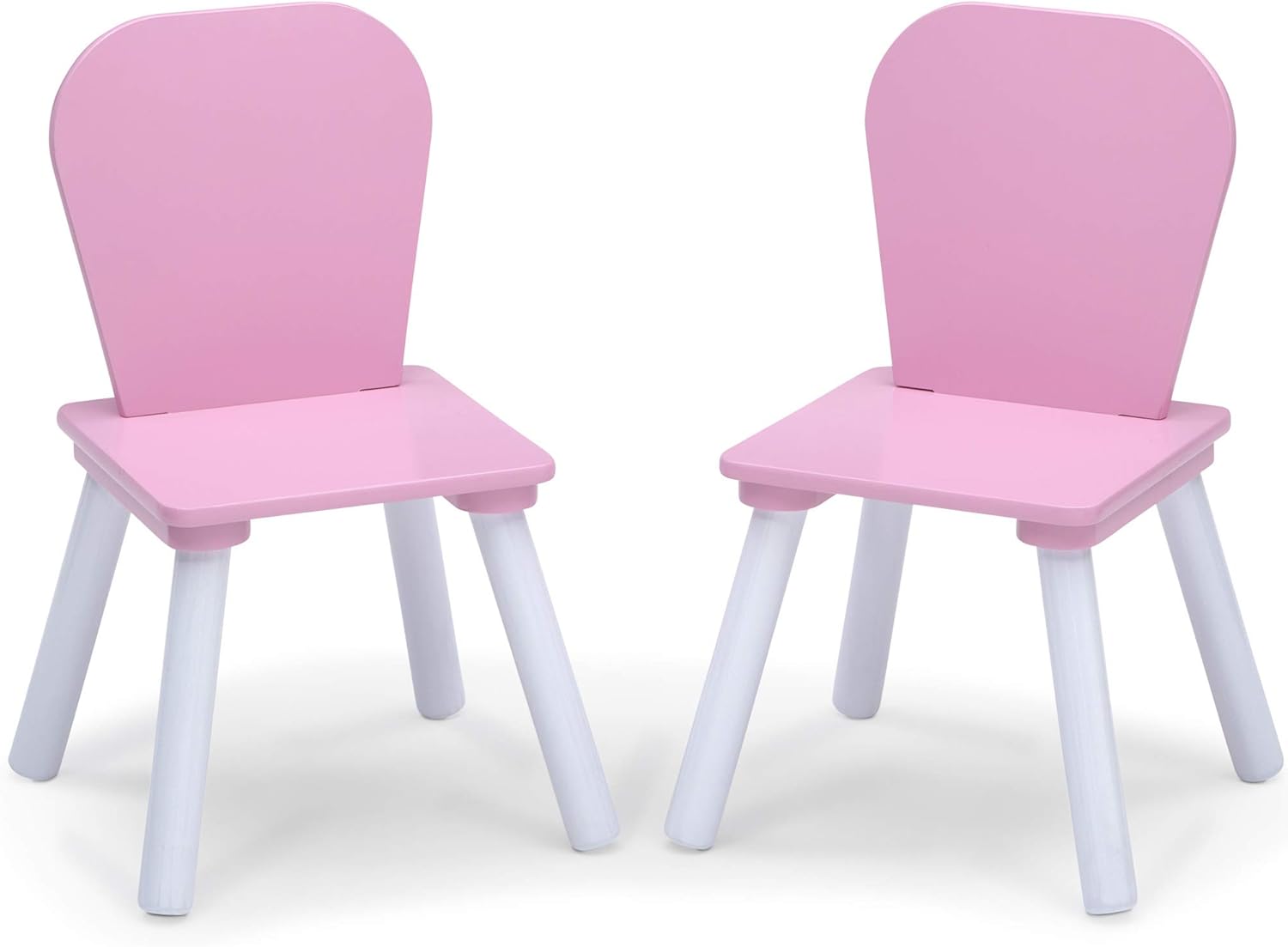 Delta Children 4-Piece Toddler Playroom Set, Pink/White