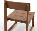 2-Pack Brown HDPE Outdoor & Garden Backrest Chairs