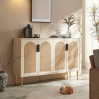 Entryway Cabinet Rattan Wooden Dining Sideboard Storage Cabinet Simple Storage Cabinet Living Room Wall Storage Cabinet Sideboard Storage Cabinet