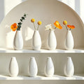 Modern Small Flower Vases 8 Pack - Ceramic, White