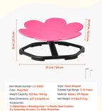 VEVOR Kids Swivel Chair, 220 lbs Capacity, Flower Shape Sensory Spinning Chair, Autistic Kids Sensory Toy Seat with Non-Slip Metal Base, Toddler Sit & Spin Seat for Coordination Balance Focus, Rose