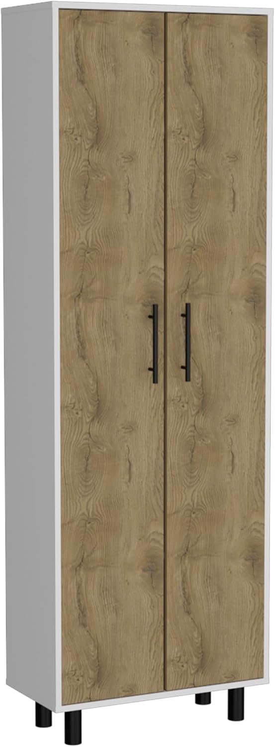 Modern Kitchen Pantry, Storage Cabinet with 2 Doors, for Dining Room, Easy to Clean, Particle Board