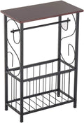End Table,Industrial Retro Small Side Table for Small Spaces Living Room Bedroom Kitchen and Office (Coffee)
