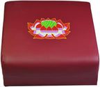 Prayer Kneeler Bench Meditation Cushion Pouf Floor Knee Pad Ergonomic Wooden Sponge PU Leather Suitable for Men Spiritual practices Home Decor