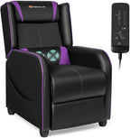 Massage Gaming Recliner Chair, Purple