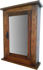 Dijkoo ZyduzscAT NUOTIRUIS Primitive Mission Medicine Cabinet/Surface Mount/Distressed Medium Finish/Solid Wood & Handmade C