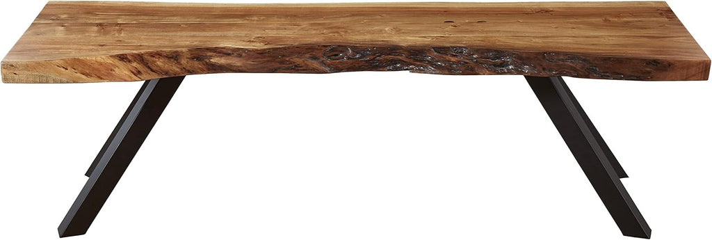 Modus Furniture Solid Wood Dining Bench, Reese - Natural Acacia, 60 x 18 x 15-Inch