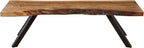 Modus Furniture Solid Wood Dining Bench, Reese - Natural Acacia, 60 x 18 x 15-Inch