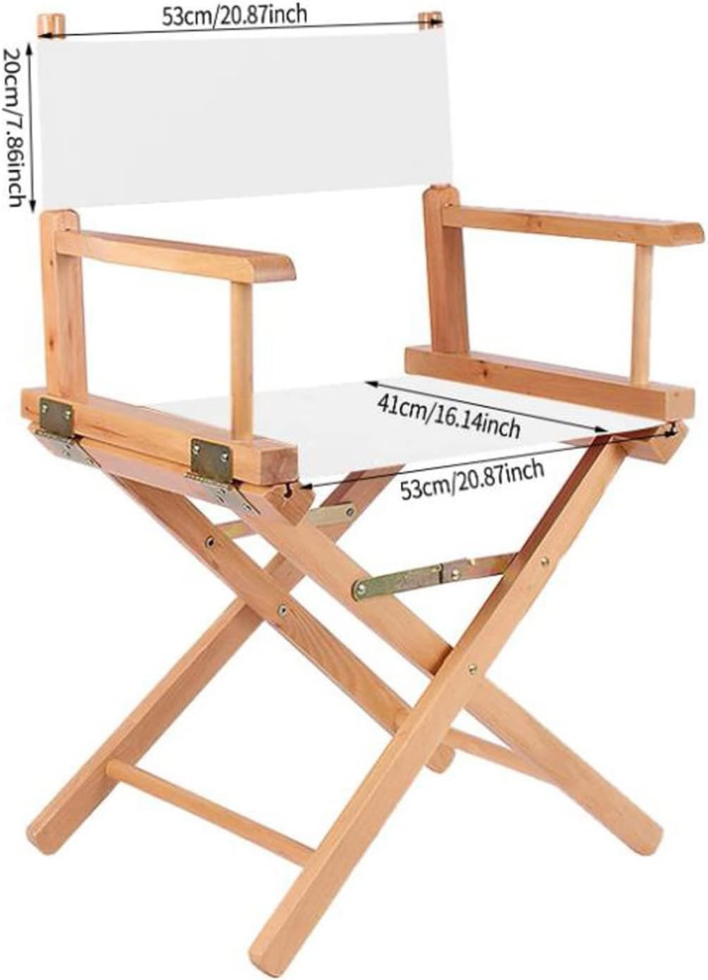 Director Chair Canvas Replacement with Wood Stick, 21.2" L x 16.1" W Portable Cover for Directors Chair, Casual Home Director Chair (Black)