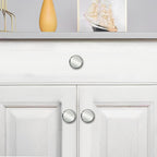 khtumeware 10 Pack Knob Polished Nickel Cabinet Knobs Solid Heavy Duty Knobs Drawers Bi-Fold Door Knob Cabinet Hardware for Kitchens Bathroom