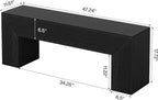 Tribesigns Dining Bench, Farmhouse Wooden Entryway Bench, Entry 47" Long Bench for Living Dining Room, Hallway and Bedroom, Easy Assembly, Black
