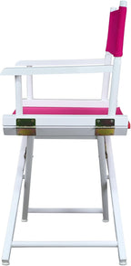 Casual Home 200-01/021-30 Director Chair 18" - Classic Height WhiteFrame/Magenta Canvas