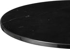 Studio 55D Studio 55 Mesita 24" End Table Black Marble Top with Black Finish Base