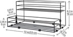 8 Bottles Coffee Syrup Rack Organizer, Coffee Syrup Stand Holder, 2 Tier Coffee Syrup Organizer for Coffee Bar Station, Wine Rack for Countertop, Bottle Display Shelf for Cocktail, Dressing