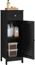Yaheetech 34.5”H Bathroom Storage Cabinet, Narrow Floor Cabinet with 1 Drawer & 1 Door,Slim Storage Organization for Bathroom,Living Romm,Hallway,Corner,Small Space,Black
