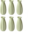 6-Pack Simple Vase Set for Flowers Plants, Small Cute Flower Vase for Modern Table Shelf Home Decor Wedding Boho Decor, Farmhouse