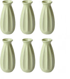 6-Pack Simple Vase Set for Flowers Plants, Small Cute Flower Vase for Modern Table Shelf Home Decor Wedding Boho Decor, Farmhouse