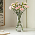 FANTESTICRYAN Modern Glass Vase Crystal Clear Glass Vase for Home Office Decor (Crystal Clear)