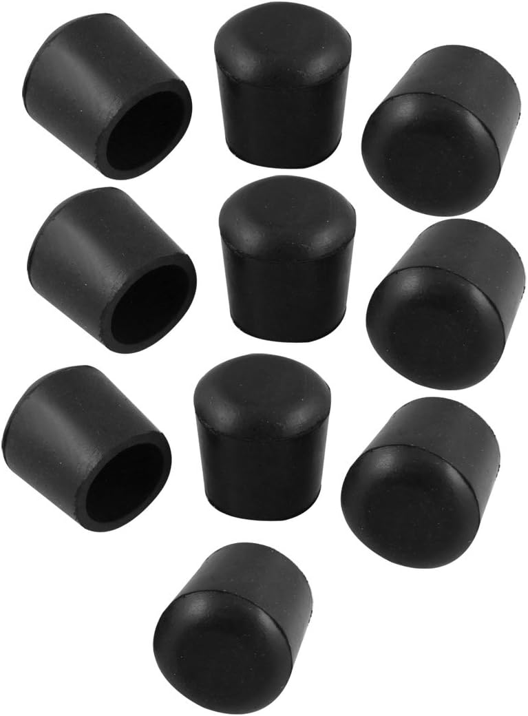 uxcell Cone Shaped Pads Table Chair Rubber Foot Cover 25mm Dia 10 Pcs Black