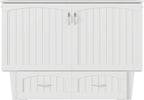 AFI, Nantucket Full Size Murphy Bed Chest with Mattress, Storage Drawer and Built-in USB Charger, White