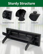 Outdoor Bench 500LBS, HIPS Poly Lumber 2-Person Garden Bench, Weatherproof Won't Rot or Fade, Wood Grain Patio Bench for Garden, Porch, Backyard and Park – Black