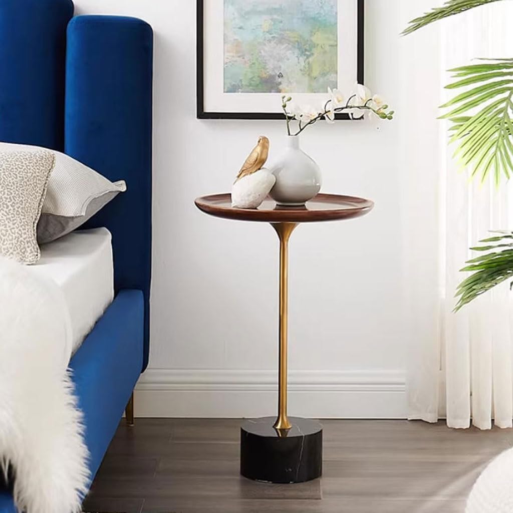 Coffee Tables for Living Room Nordic Minimalist Bedside Table Ultra Narrow Mini Small Solid Wood Sofa Side Bedroom Furniture(B)