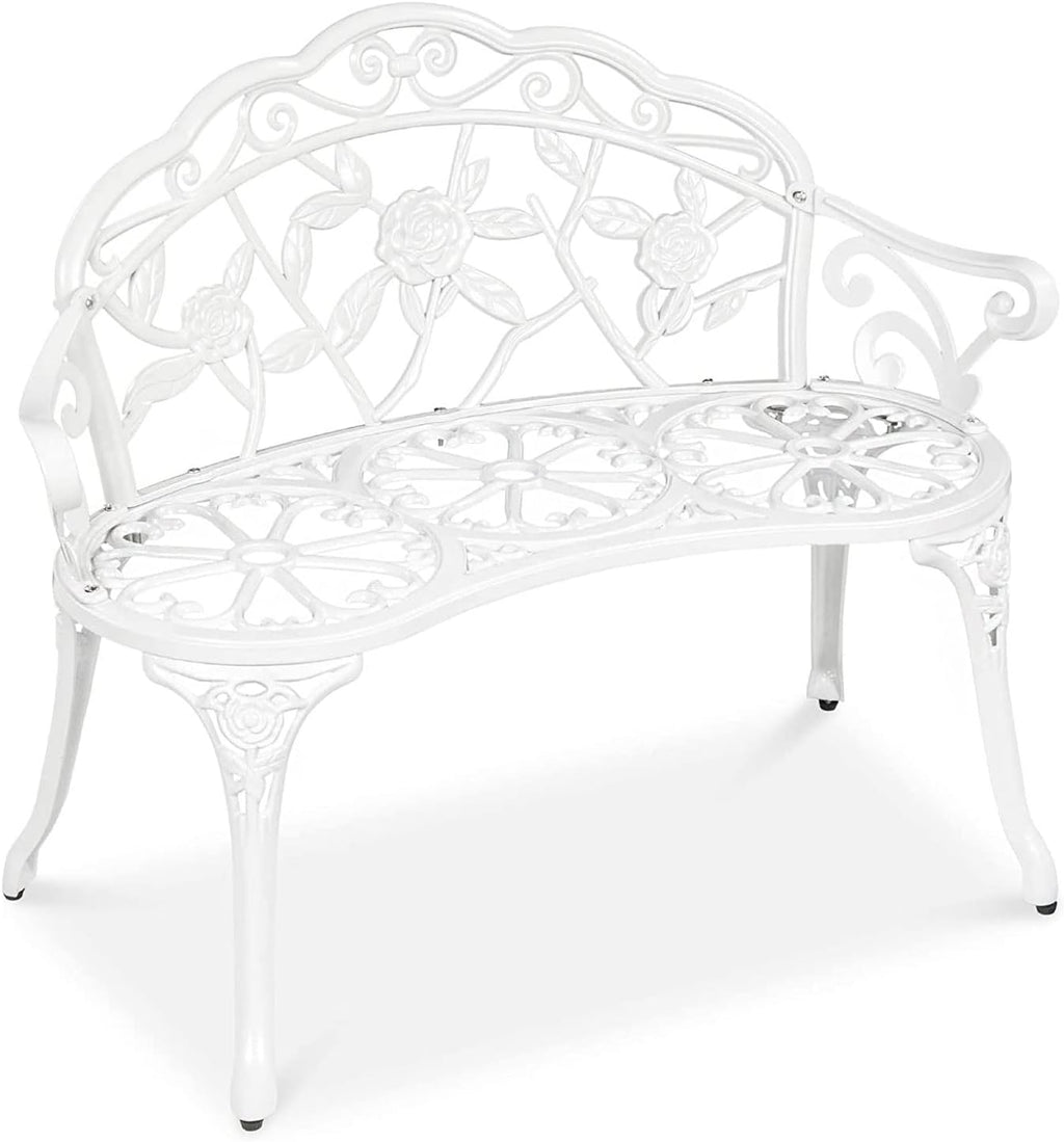 Patio Benches for Outdoors Outdoor Bench Lounge Bronze Cast Aluminum Furniture Decorative for Garden Patio Balcony Backyard Garden Benches for Outdoors
