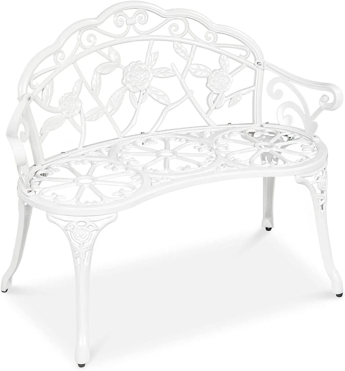 Patio Benches for Outdoors Outdoor Bench Lounge Bronze Cast Aluminum Furniture Decorative for Garden Patio Balcony Backyard Garden Benches for Outdoors
