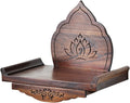 Wall Mounted Shrine Buddhist Altar, Personal Shrine Stand with Retractable Pull Plate, Wood Prayer Meditation Table for Living Room, Bedroom, Office