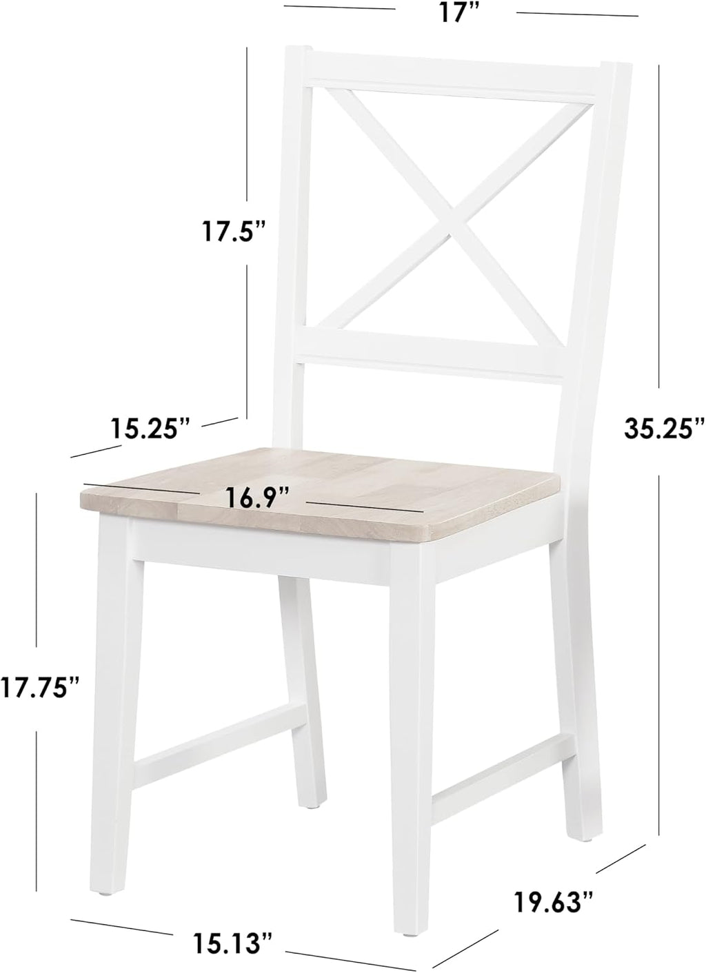 Virginia Crossback Dining Chair, Set of 2, Espresso