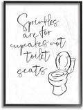 Stupell Industries Sprinkles Funny Ink Drawing Bathroom, Design by Milli Villa Wall Art, 11 x 14, Black Framed