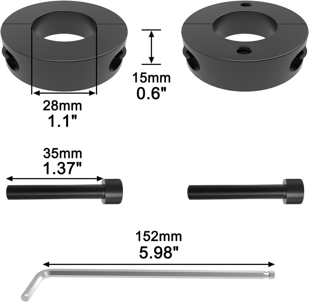 MySit Gas Lift Cylinder Removal Tools 28mm/1.1-Inch, Removal Tools Sets for Replace Office Chair Cylinder, Fix Sinking Office Chair Stainless Steel Chair Saver for Stop Sinking - 2 Pieces