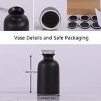 6 Pack Matte Black Ceramic Bud Vases – 5” Modern Boho Mini Vases for Flowers, Pampas Grass, or Dried Stems – Small Rustic Centerpieces for Home Decor, Wedding Table, and Party Displays