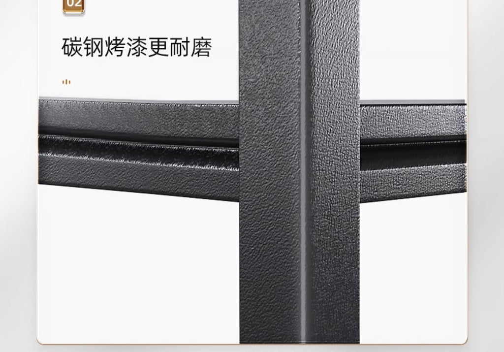 Multifunctional Microwave Stand Kitchen Counter Shelf Heavy Duty Metal Shelving Unit Pot Storage Rack Tableware Organizer (Black 100x40x80cm)