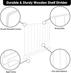 Shelf Dividers, 8 Pack Closet Organizers and Storage, Metal Closet Dividers Shelf Organizer for Wood Shelves, Linen Closet Organization Separators for Purse Handbag Sweater Clothes Wardrobe Cabinet