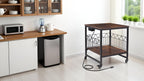 Mini Fridge Stand Heavy-Duty Metal Frame | Built-in 1 USB + 1 Type-C + 2 AC Outlets Rolling Fridge Cart for Dorm, Office, Bedroom | Adjustable Feet & Movable Drawer 19.7" W/D x 22.7" H